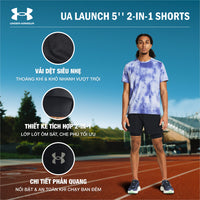 Quần Ngắn Thể Thao Nam Under Armour Launch 5 Inch 2-In-1 - Supersports Vietnam