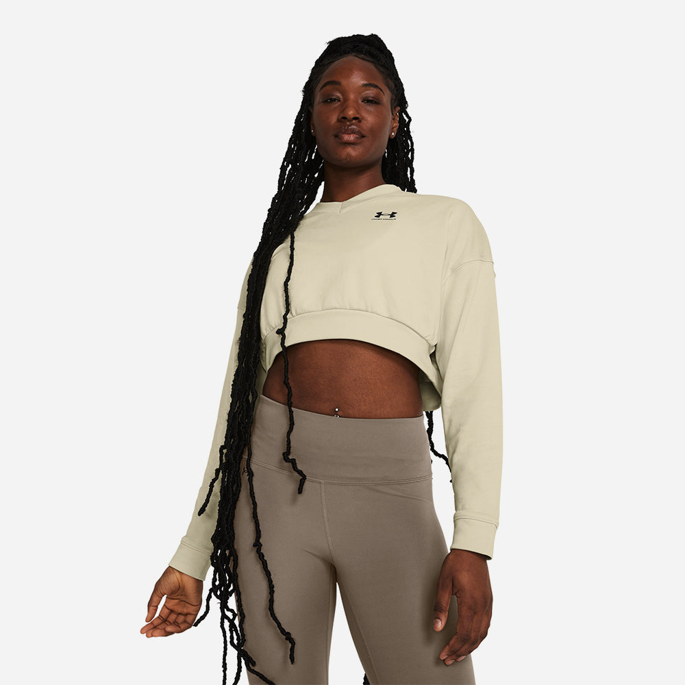 Áo Nỉ Nữ Under Armour Rival Terry Oversized Crop - Supersports Vietnam