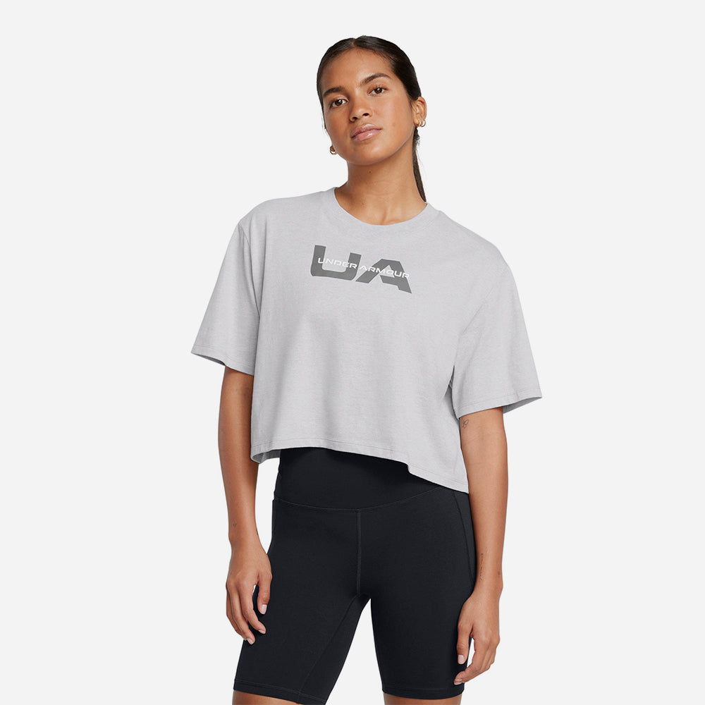 Áo Thun Nữ Under Armour Boxy Crop Branded - Supersports Vietnam
