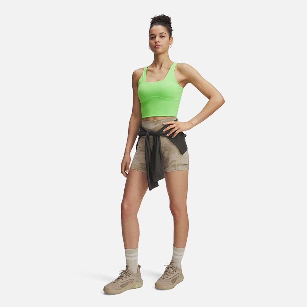Quần Ngắn Nữ Under Armour Project Rock Middy - Supersports Vietnam
