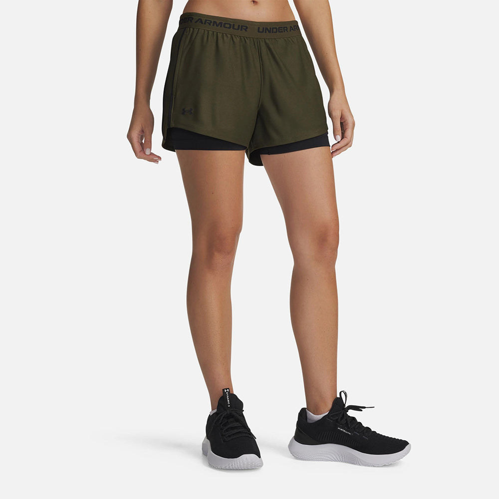 Quần Ngắn Thể Thao Nữ Under Armour Tech Play Up 2In1 - Supersports Vietnam