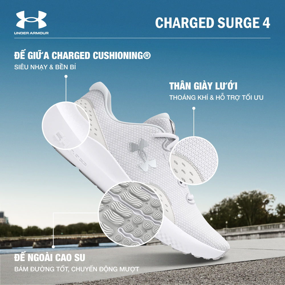 Giày Chạy Bộ Nữ Under Armour Charged Surge 4 - Supersports Vietnam