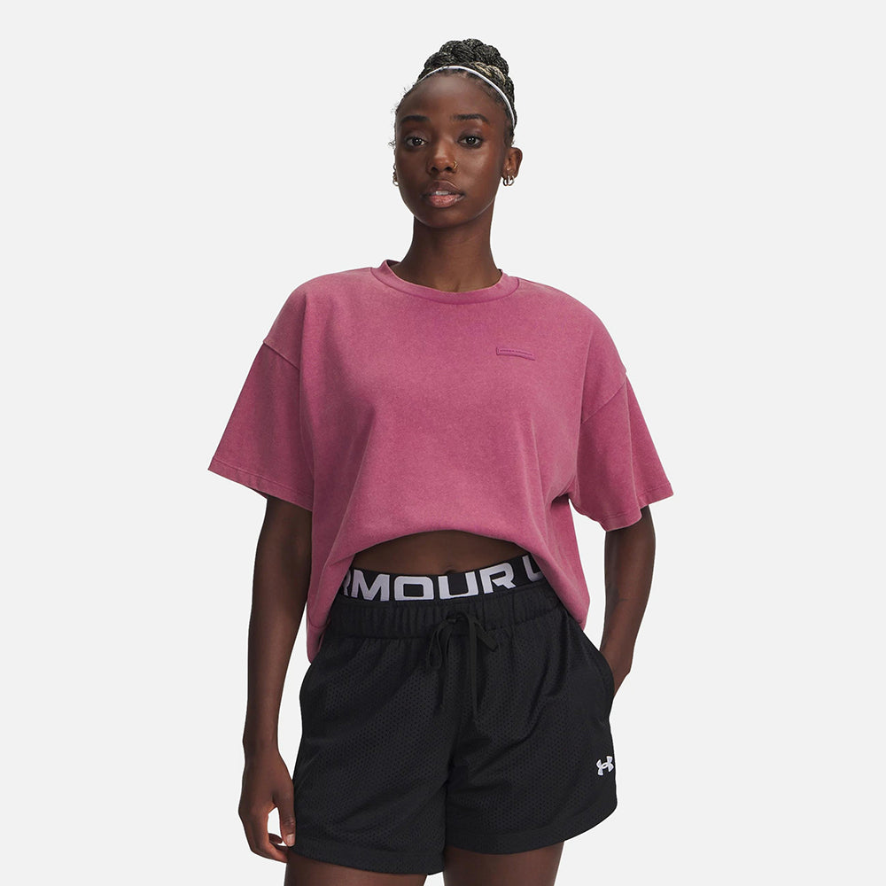 Áo Thun Tay Ngắn Nữ Under Armour Boxy Wash Heavyweight - Supersports Vietnam