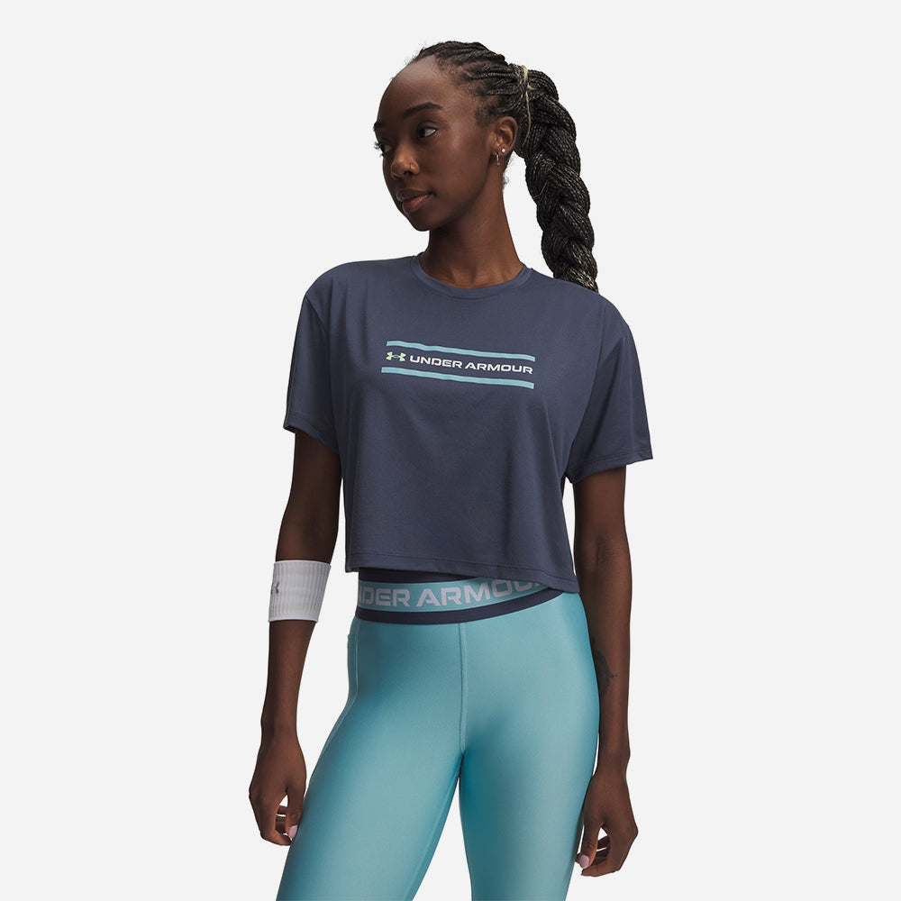 Áo Crop-Top Nữ Under Armour Tech Branded Short Sleeve - Supersports Vietnam