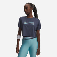 Women's Under Armour Tech Branded Short Sleeve Crop Top
