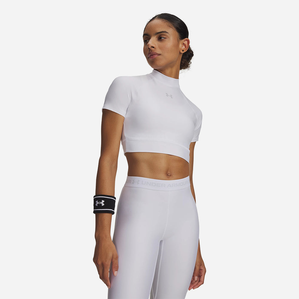 Áo Bó Crop-Top Nữ Under Armour HeatGear® Mock Short-Sleeve - Supersports Vietnam