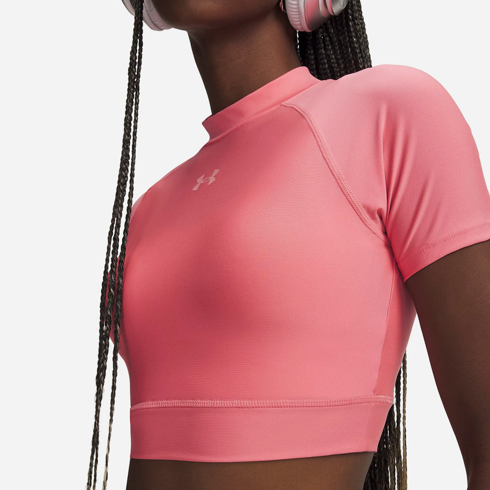 Áo Bó Crop-Top Nữ Under Armour HeatGear® Mock Short-Sleeve - Supersports Vietnam