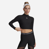 Women's Under Armour Heatgear® Mock Long Sleeve Crop Top