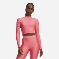Women's Under Armour Heatgear® Mock Long Sleeve Crop Top