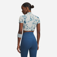 Áo Crop-Top Bó Nữ Under Armour Heatgear® Printed Mock Short Sleeve - Supersports Vietnam