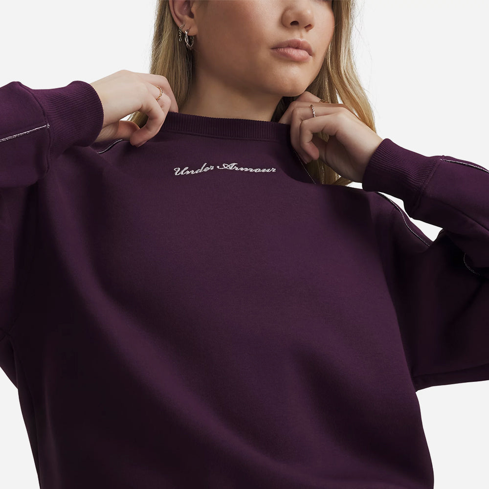 Áo Hoodie Nữ UA Rival Shimmer Crew
