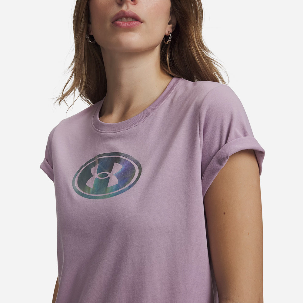 Áo Thun Nữ UA Rival Shimmer Short Sleeve
