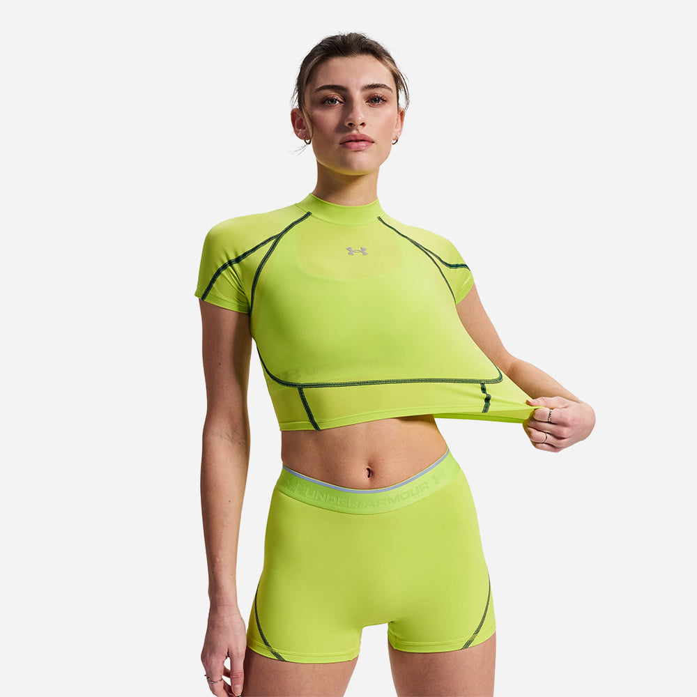 Áo Thun Bó Nữ Under Armour Heatgear Elite Mock Crop Short Sleeve - Supersports Vietnam