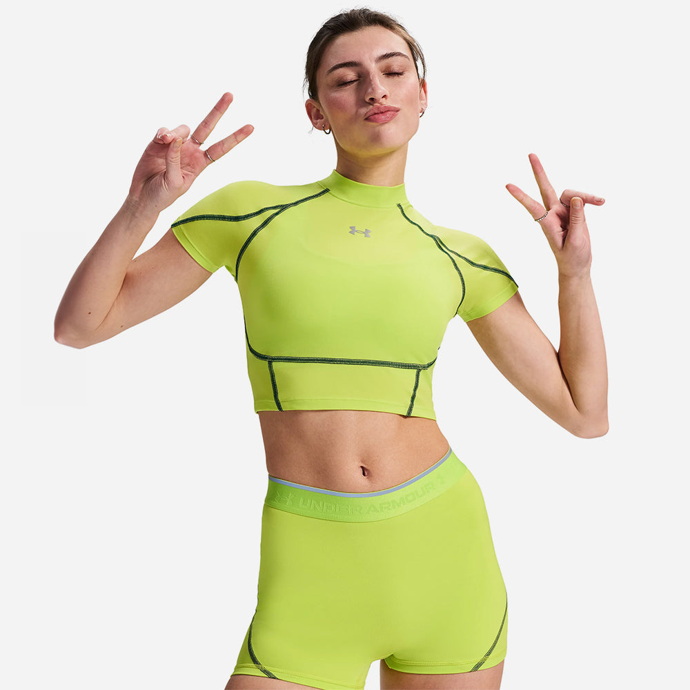 Áo Thun Bó Nữ Under Armour Heatgear Elite Mock Crop Short Sleeve - Supersports Vietnam