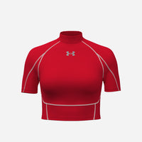 Áo Thun Bó Nữ UA Heatgear Elite Crop Mock Short Sleeve